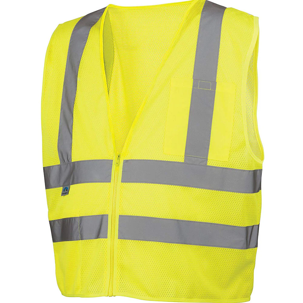 Pyramex RVZ2610X4 Safety Vest - Hi-Vis Lime- 2 Stripes - Size 4X Large - Mactool Shop