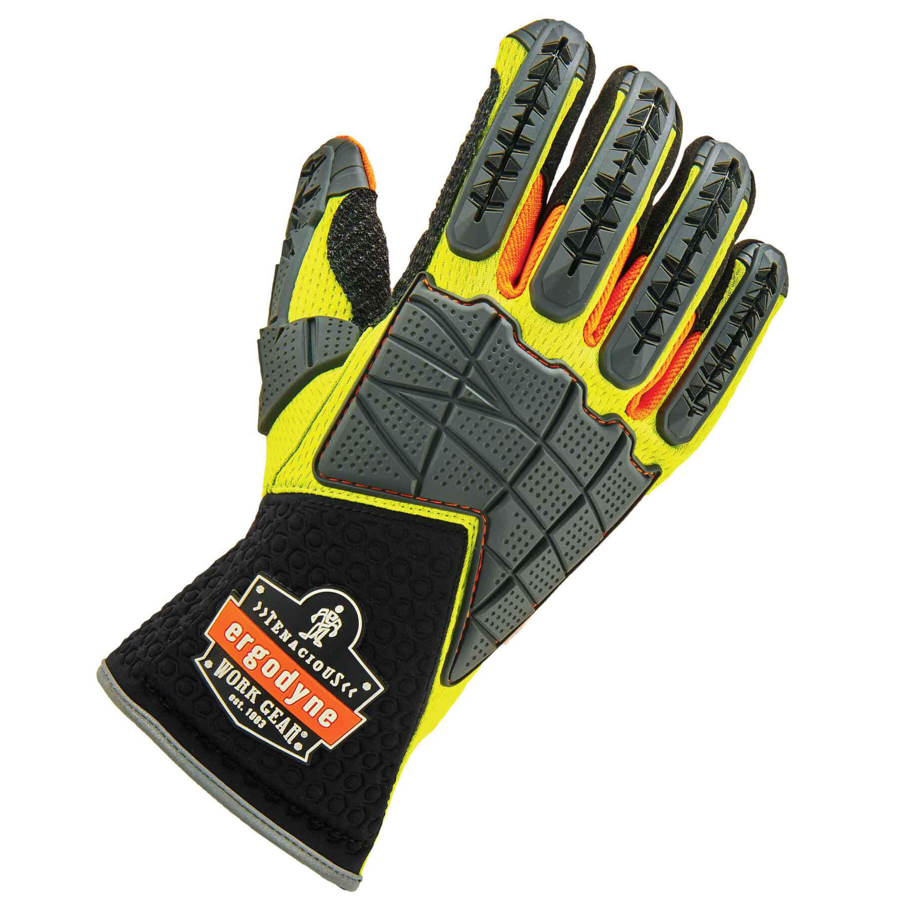 Ergodyne 17906 ProFlex 925F(x) Standard Dorsal Impact-Reducing Gloves, 2XL, HV Lime - Mactool Shop