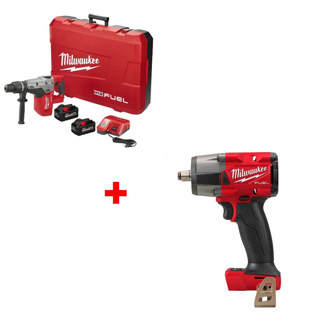 Milwaukee 2717-22HD M18 FUEL Rotary Hammer Kit w/ FREE 2962-20 Impact Wrench - Mactool Shop