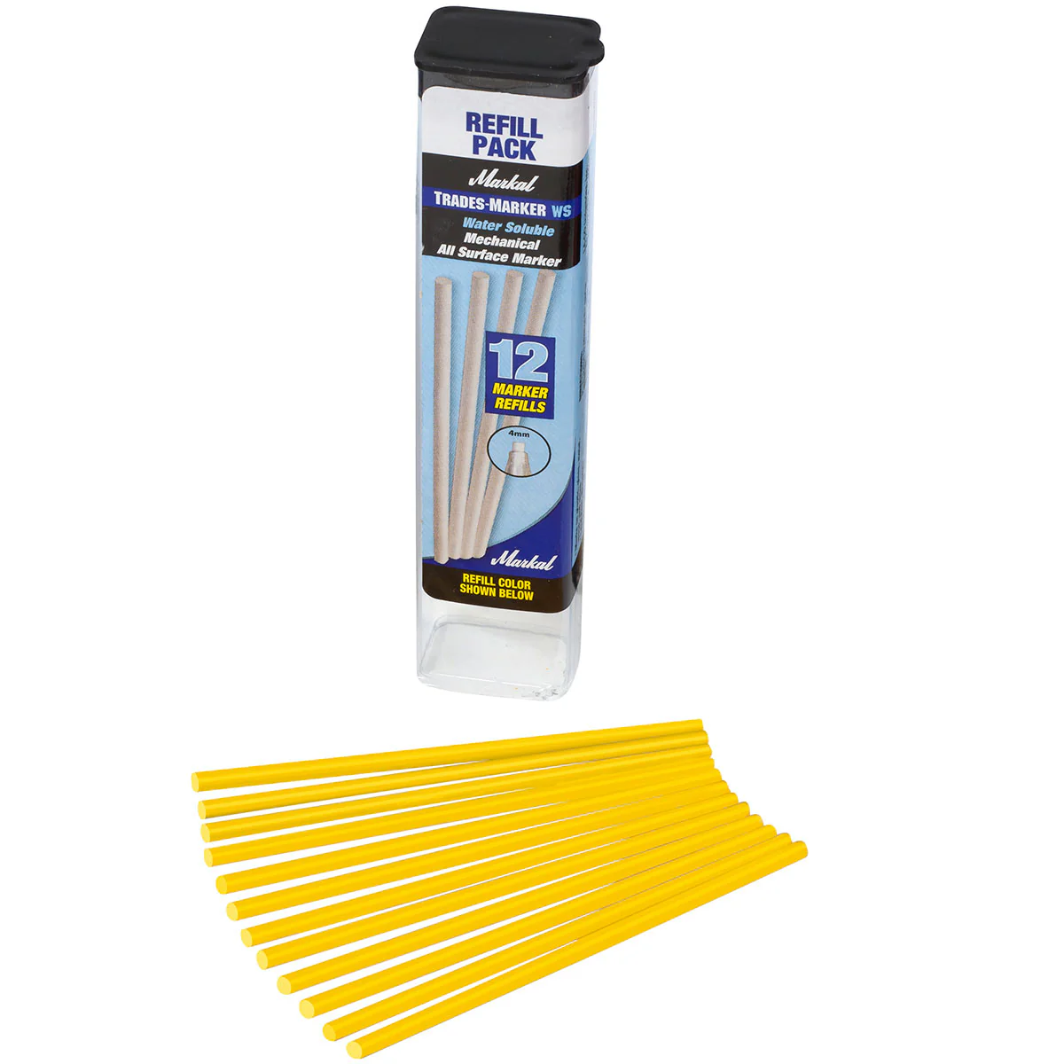 Markal 96181 Trades-Marker WS, 12 Refills, Yellow, 144 Pack - Mactool Shop
