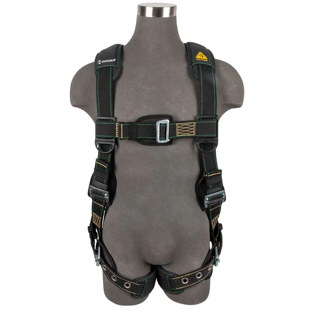 Safewaze 020-1353 Arc Flash Full Body Harness: 1D, MB Chest, TB Legs, Small - Mactool Shop