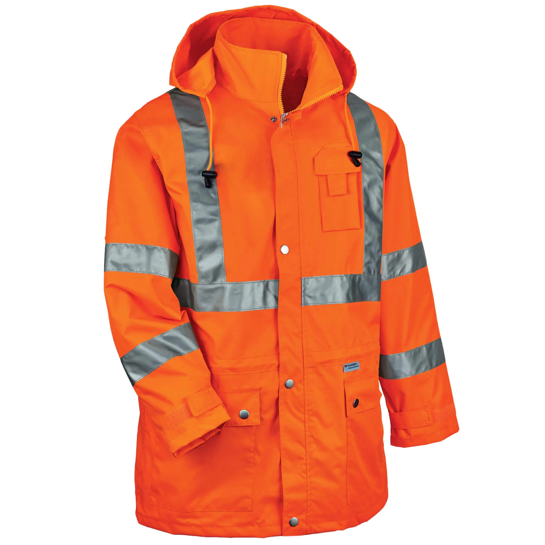 Ergodyne 24312 GloWear 8365 Type R Class 3 Rain Jacket, Small, HV Orange - Mactool Shop