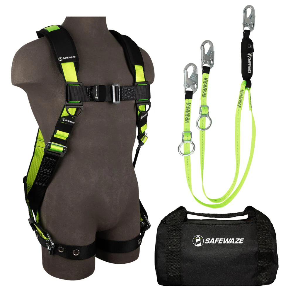 Safewaze FS147-2X PRO Bag Combo: FS185-2X Harness, FS456 Lanyard, FS8125 Bag, 2X - Mactool Shop