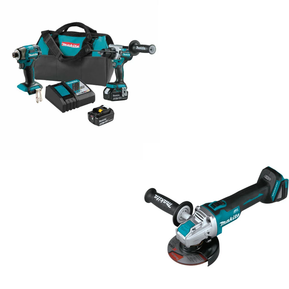 Makita XT297T 18V LXT Li-Ion 2 Pc. Combo Kit W/ FREE XAG25Z 18V LXT Grinder - Mactool Shop