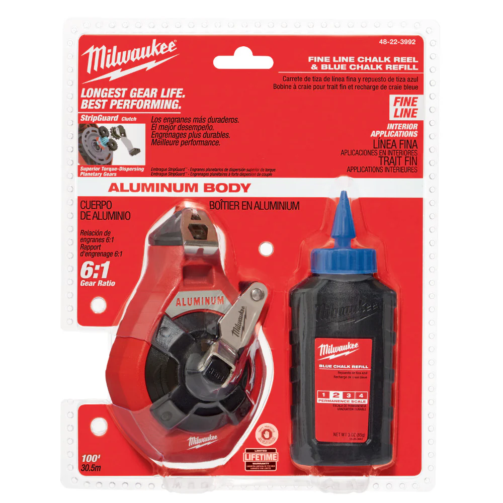 Milwaukee 48-22-3992 100' PRECISION CHALK N REEL W BLUE - Mactool Shop