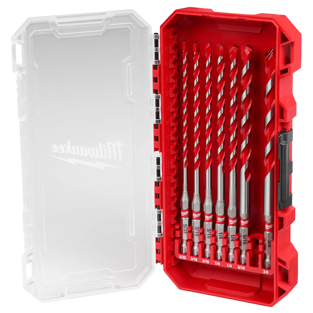 Milwaukee 48-20-9052 7pc. SHOCKWAVE™ Carbide Hammer Drill Bit Kit - Mactool Shop