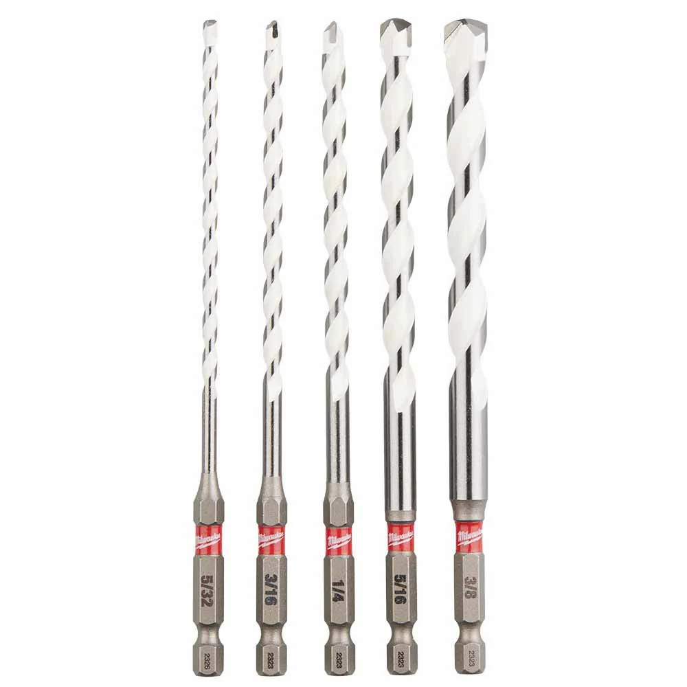 Milwaukee 48-20-8898 SHOCKWAVE Impact Duty Carbide Multi-Material Drill Bit Set - 5PC - Mactool Shop