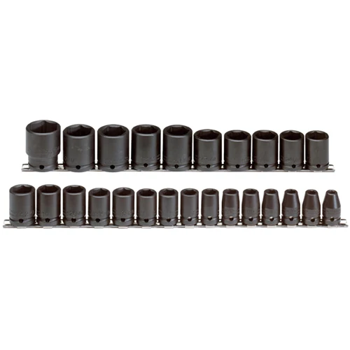 Proto J74206 1/2 Drive 25 Pc. Metric Socket Set - 6 Point - Mactool Shop