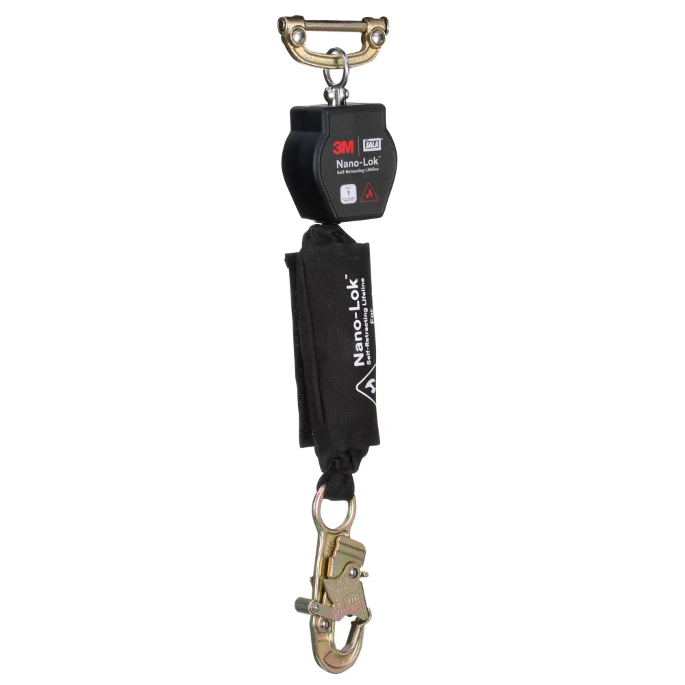 DBI Sala 3100555 Nano-Lok Hot Work Self-Retracting Lifeline with Quick Connect, Web, Steel Snap Hook, 6' - Mactool Shop