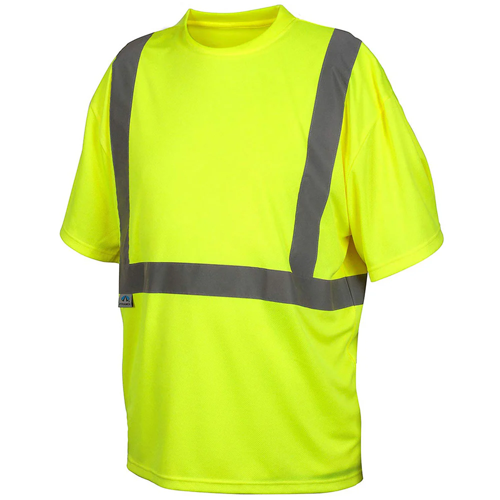 Pyramex RTS2110NPX2 T-Shirt - Hi-Vis Lime - No Pocket - Size 2X Large - Mactool Shop