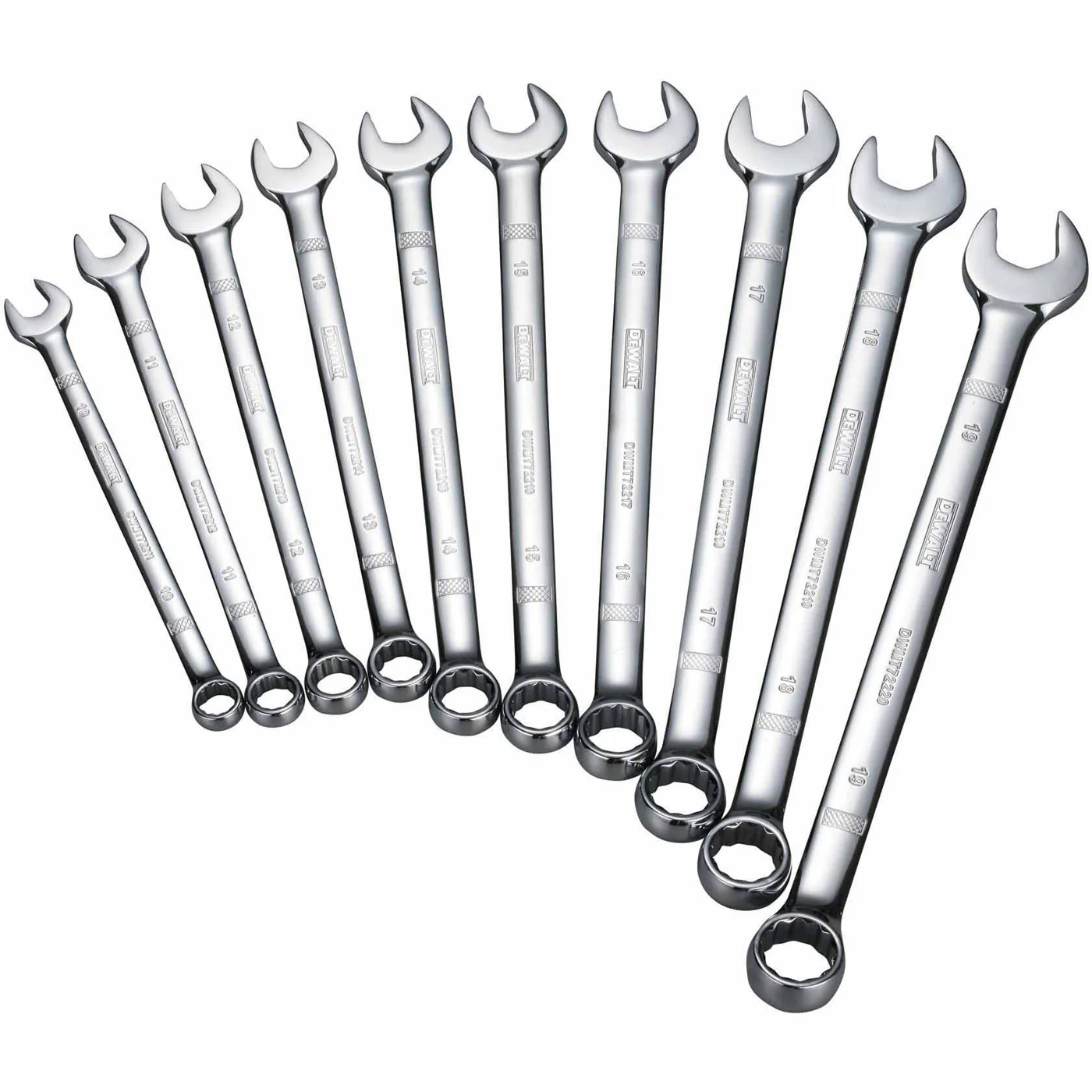 Dewalt DWMT72166 10 Piece Metric Combination Wrench Set - Mactool Shop