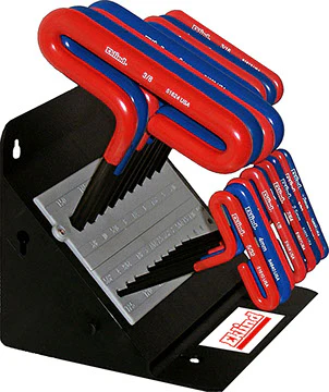 Eklind 50618 Cush Grip Hex T-Key Set 10pc Inch,8pc MM,6 inch arm,stand - Mactool Shop