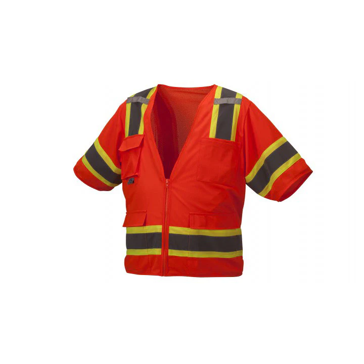 Pyramex RVZ3420XL Safety Vest - Hi-Vis Orange - Size Extra Large - Mactool Shop