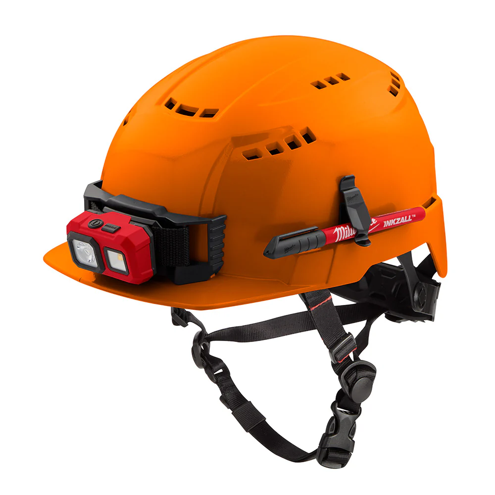 Milwaukee 48-73-1332 BOLT Orange Front Brim Safety Helmet (USA) - Type 2, Class C, Vented - Mactool Shop