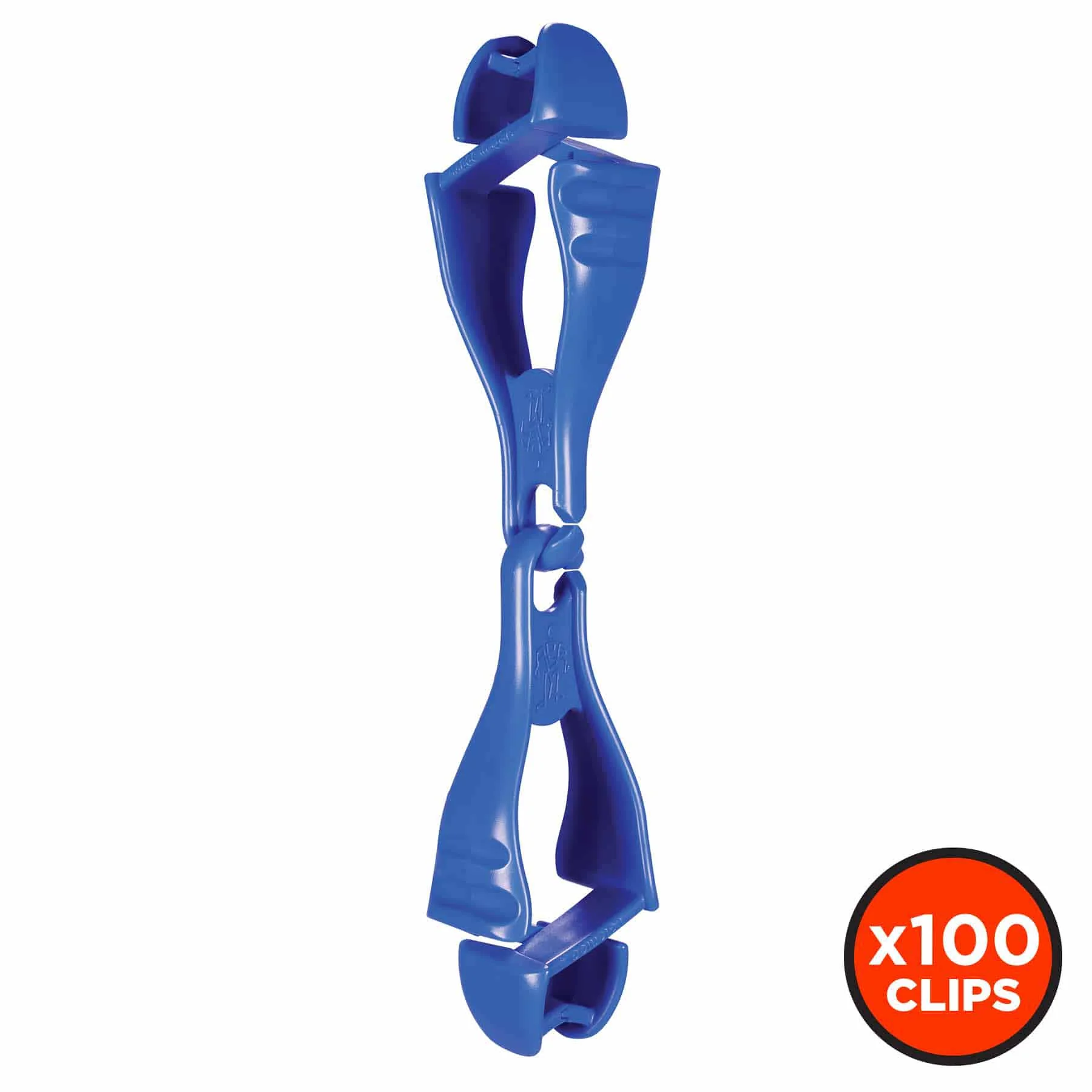 Ergodyne 19717-BULK 3400-BULK Blue Glove Clip Holder - Dual Clips 100-Pack - Mactool Shop
