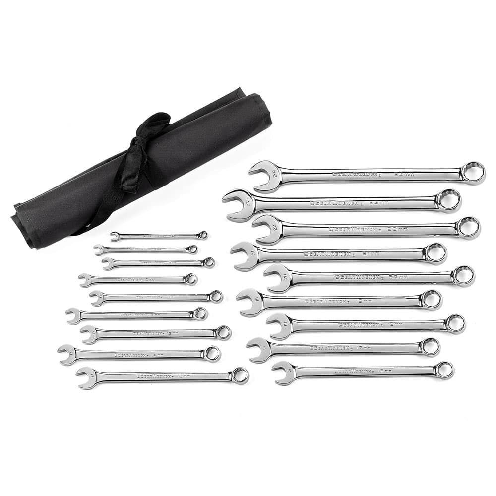 GearWrench 81920 18 Pc. 12 Point Long Pattern Combination Metric Wrench Set - Mactool Shop