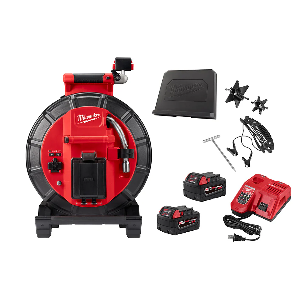 Milwaukee 2973-22 M18™ 120’ Pipeline Inspection Camera Reel System Kit w/ Two Batteries and Charger - Mactool Shop