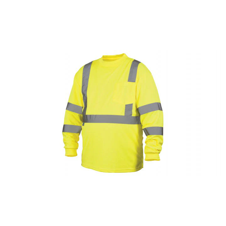 Pyramex RLTS3110X2 Hi-Vis Lime Long Sleeve T-Shirt - 2X Large - Mactool Shop