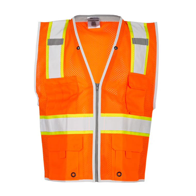 ML Kishigo 1511-S S Orange Premium Brilliant Series Heavy Duty Vest - Mactool Shop