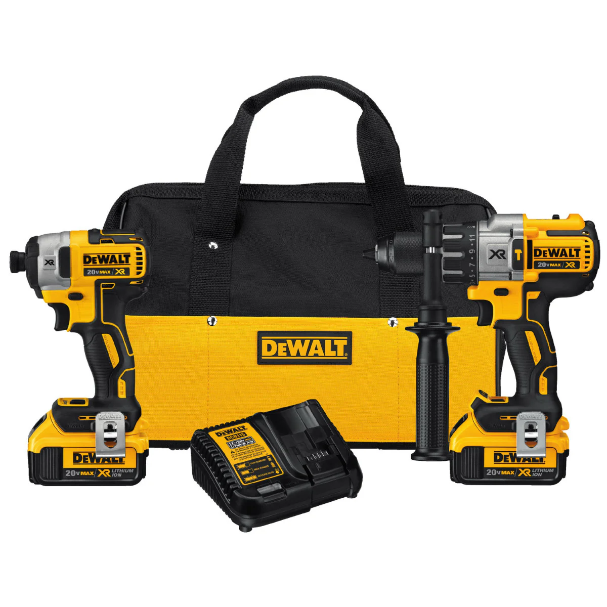 DeWalt DCK299M2 20V Li-Ion Brushless Hammerdrill / Impact Kit 4.0Ah, Bag - Mactool Shop