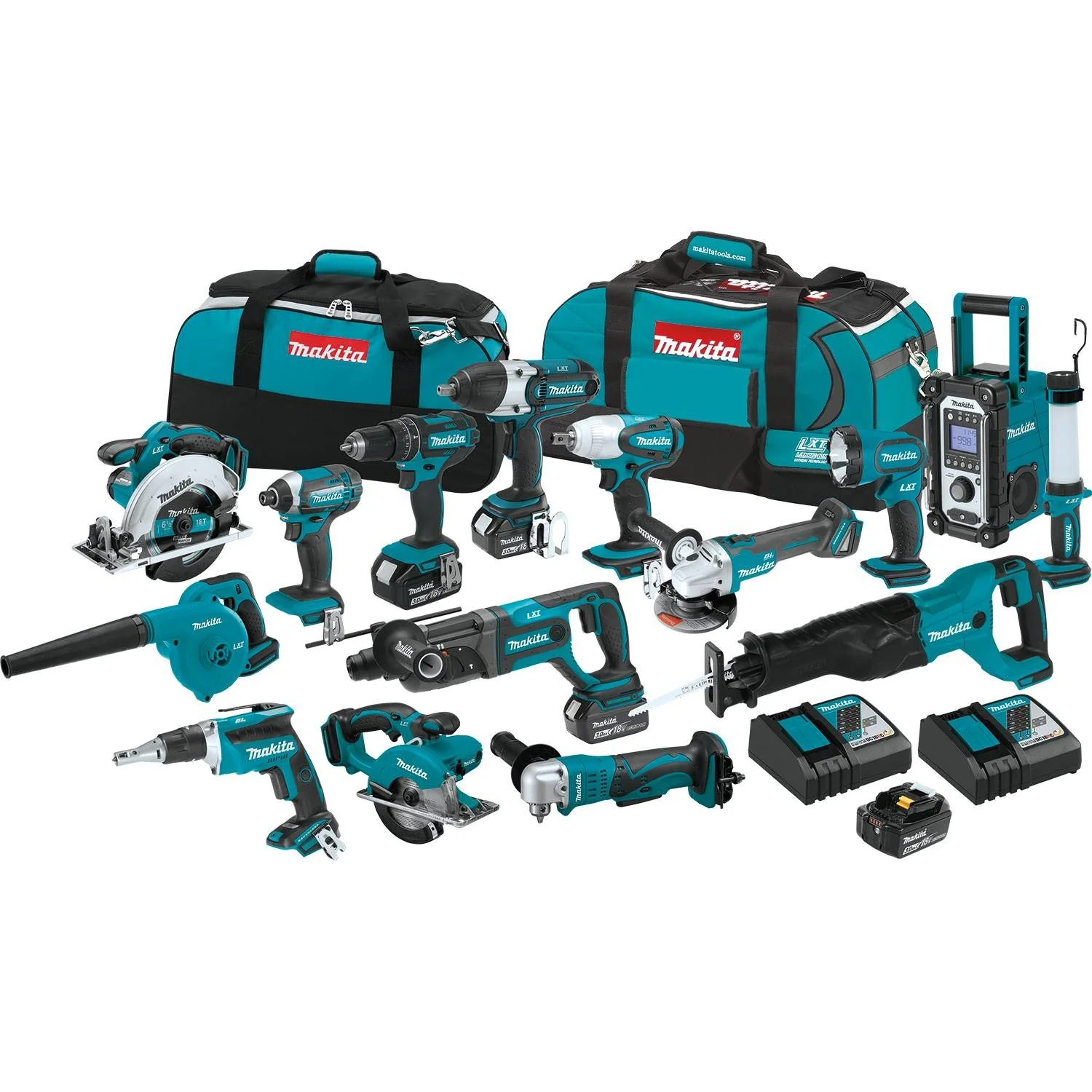 Makita XT1501 18V LXT Lithium-Ion Cordless 15-Piece Combo Kit (3.0Ah) - Mactool Shop