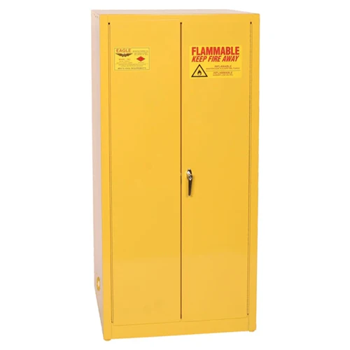 Eagle 1962 Flammable Liquid Safety Storage Cabinet, 60 Gal. Yellow, Two Door, Manual Close - Mactool Shop