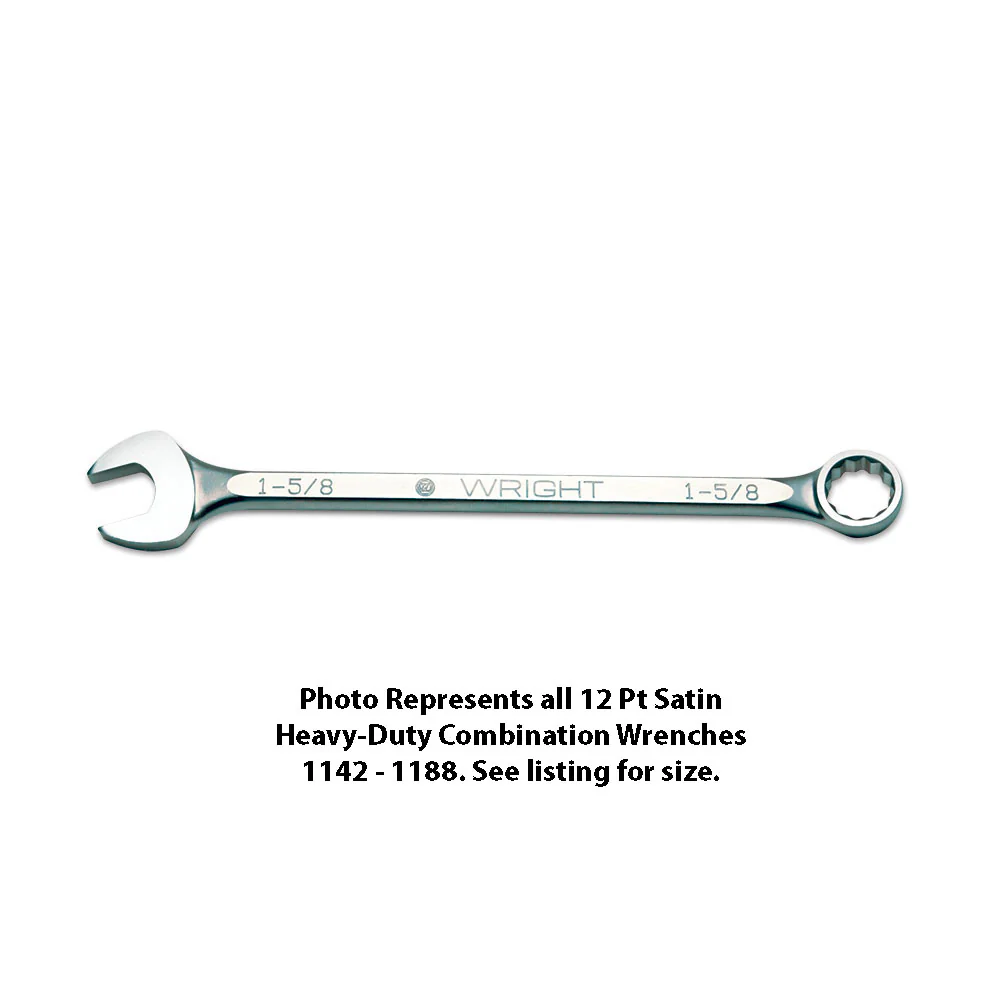 Wright Tool 1154 Combination Wrench WRIGHTGRIP 2.0 12 Point Satin 1-11/16