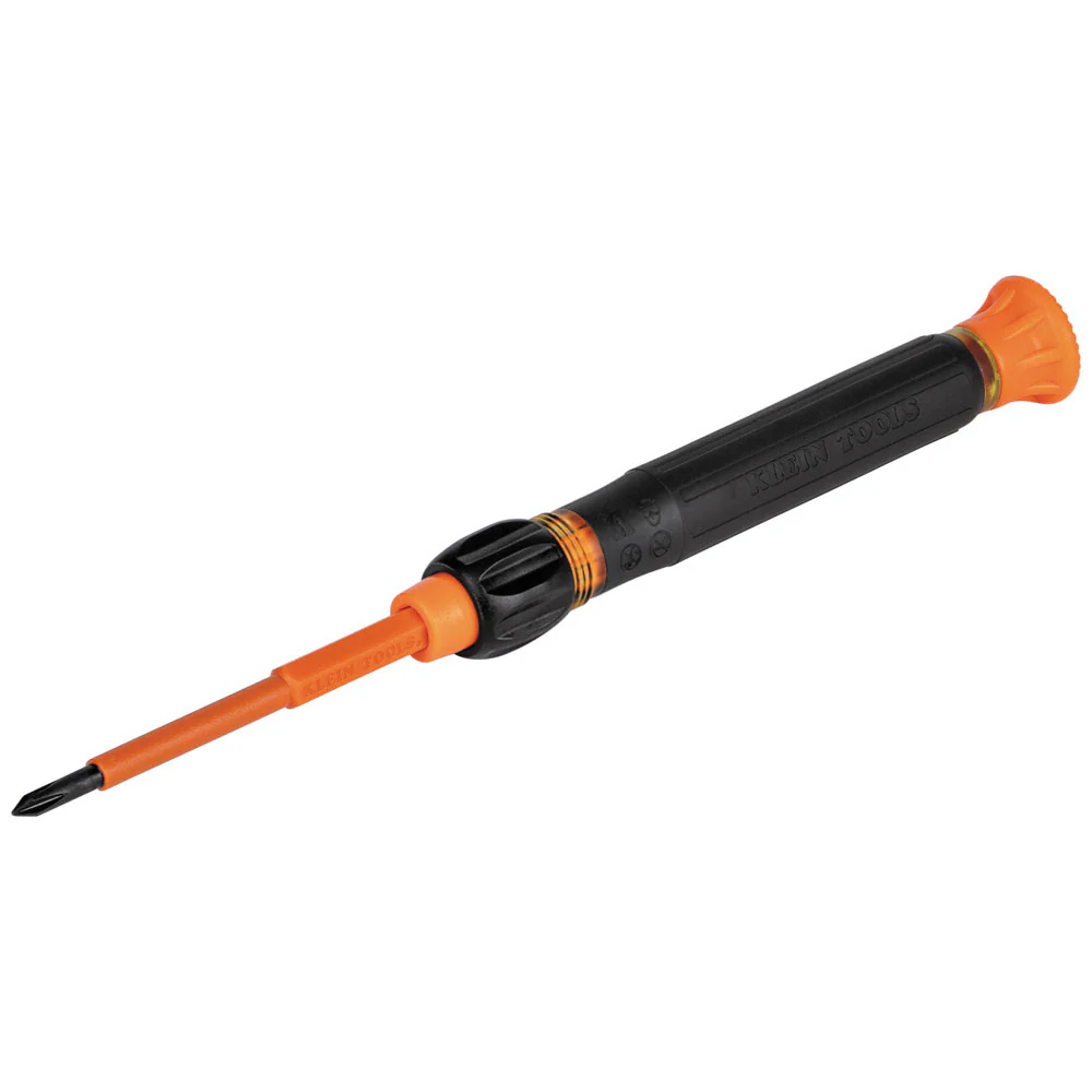 Klein 32581INS 2-in-1 Insulated Electronics Screwdriver, Phillips, Slotted Bits - Mactool Shop
