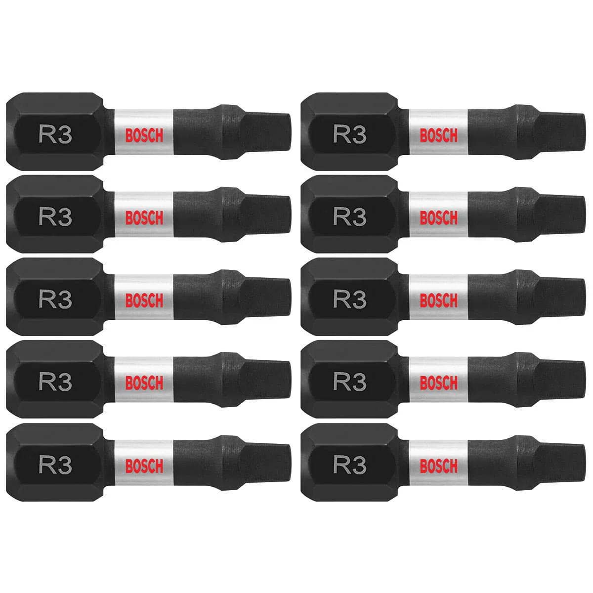 Bosch ITSQ31B 10 pc. Impact Tough 1 In. Square #3 Insert Bits (Bulk Pack) - Mactool Shop