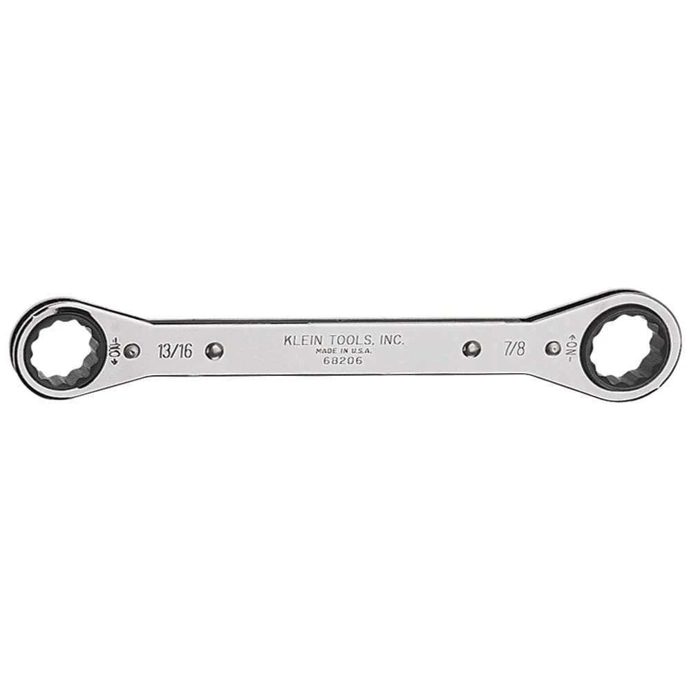 Klein Tools 68206 Ratcheting Box Wrench 13/16 x 7/8