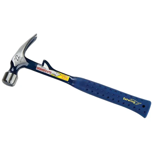 EstWing E6-24TM 24 oz Solid steel Hammertooth hammer with milled face blue nylon vinyl shock reduction grip - Mactool Shop