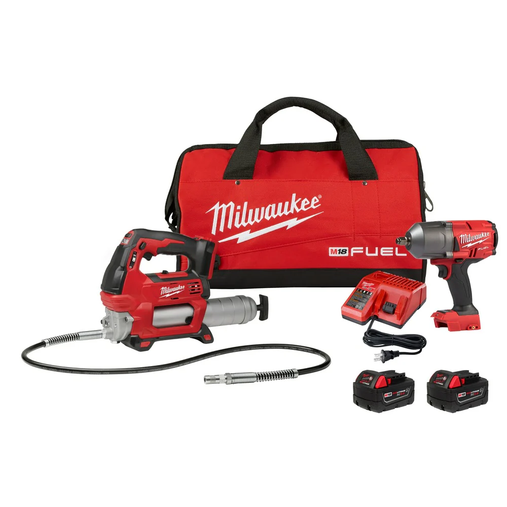 Milwaukee 2767-22GR M18 FUEL HTIW w/ Grease Gun Kit - Mactool Shop