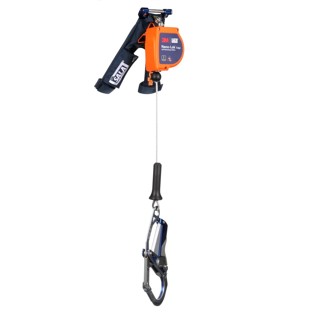DBI Sala 3500296 Nano-Lok Edge Self-Retracting Lifeline with Quick Connect, Cable, Comfort Grip Hook, 7', Class 2 - Mactool Shop