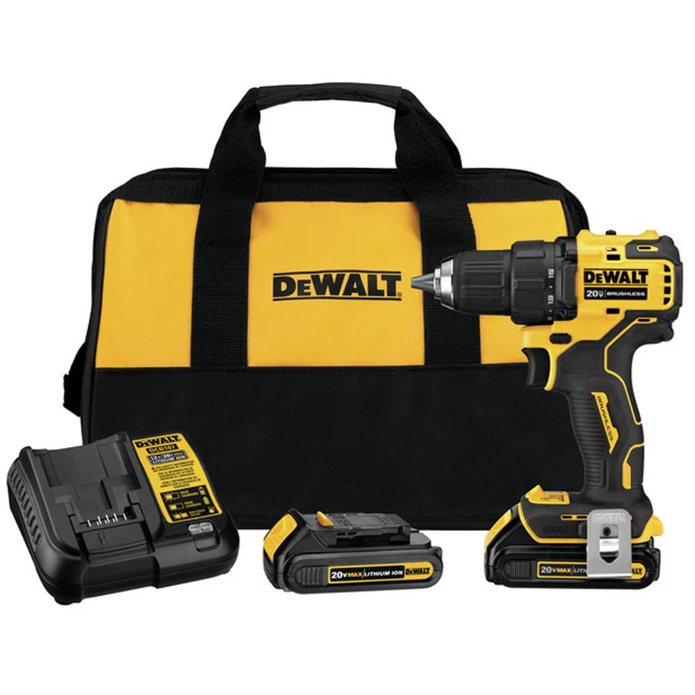 DeWalt DCD708C2 ATOMIC 20V MAX* Brushless Compact Drill/Driver Kit - Mactool Shop