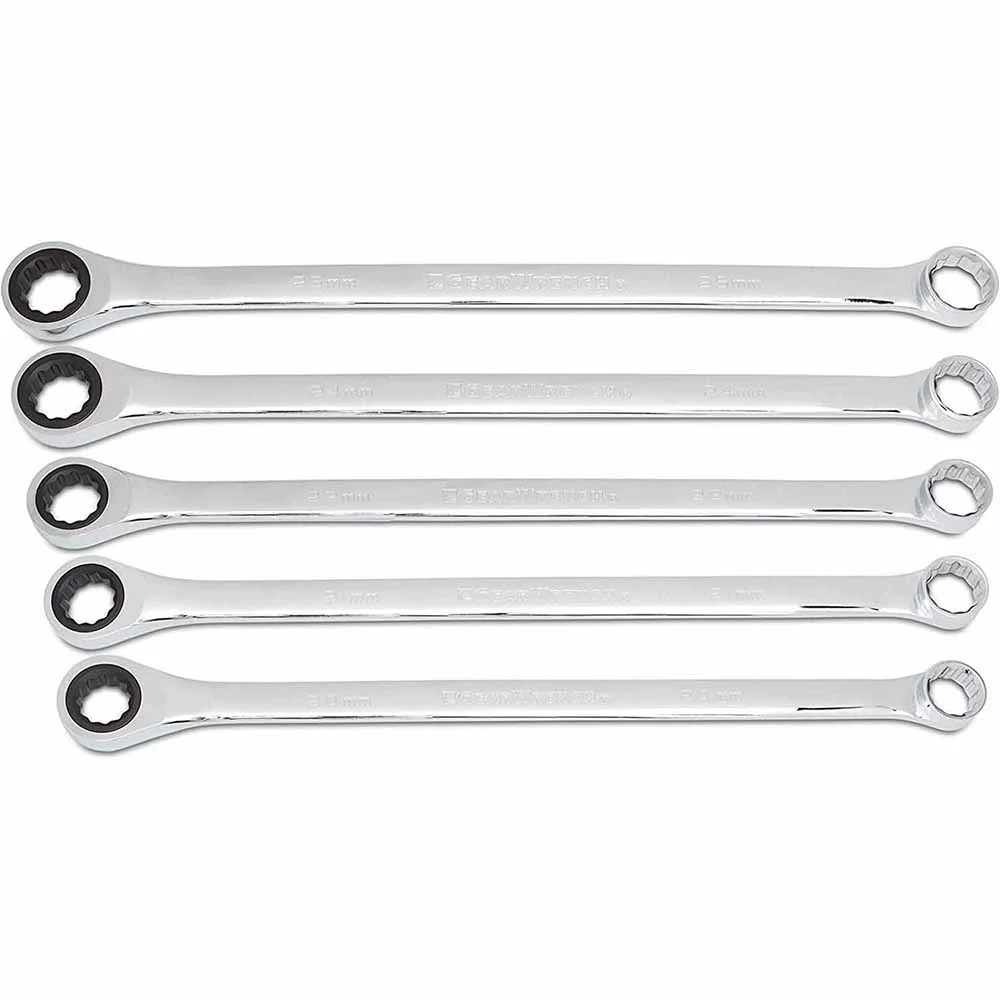 GearWrench 85987 5 Pc. 72-Tooth 12 Point XL GearBox Double Box Ratcheting Metric Wrench Add-On Set - Mactool Shop