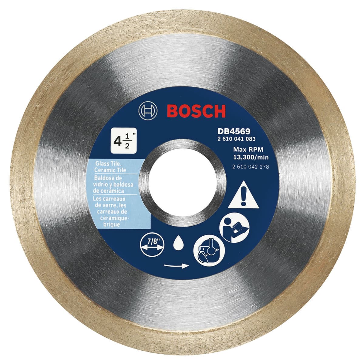 Bosch DB4569 4-1/2 In. Premium Continuous Rim Diamond Blade - Mactool Shop