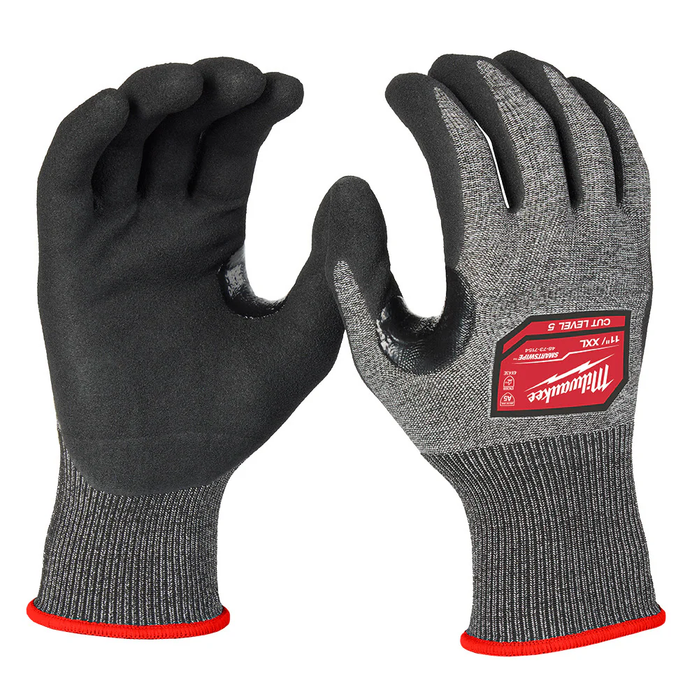 Milwaukee 48-73-7154E Cut Level 5 High-Dexterity Nitrile Dipped Gloves - XXL (Pack of 144) - Mactool Shop