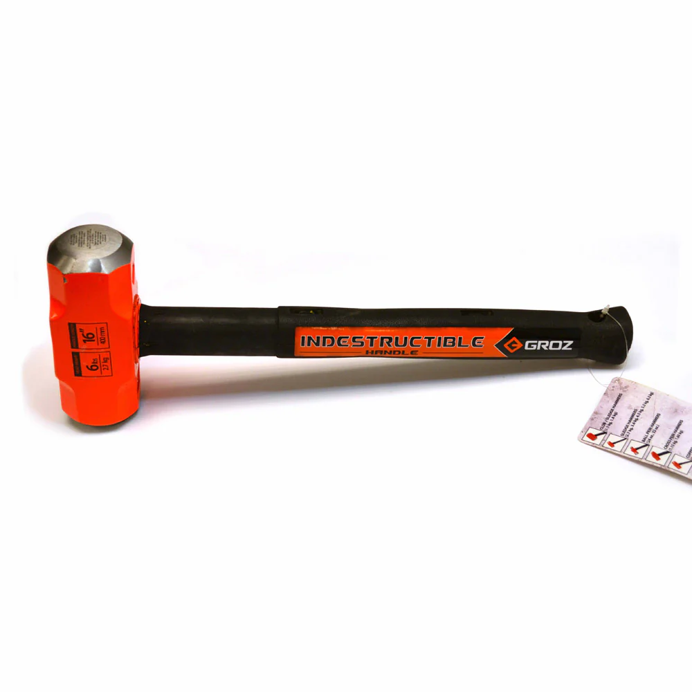 Groz 34521 Indestructible Handle Sledge Hammer, 6Lb, 16