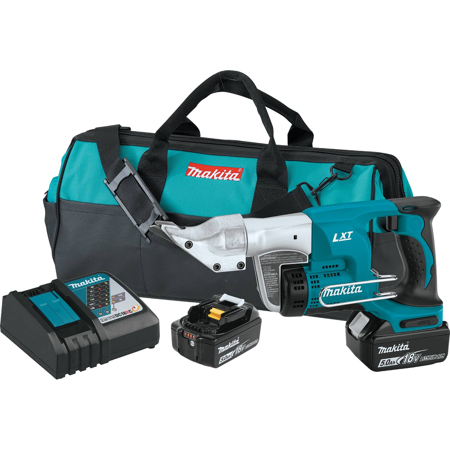 Makita XSJ01T 18V LXT Li-Ion Cordless 18 Gauge Straight Shear Kit (5.0Ah) - Mactool Shop