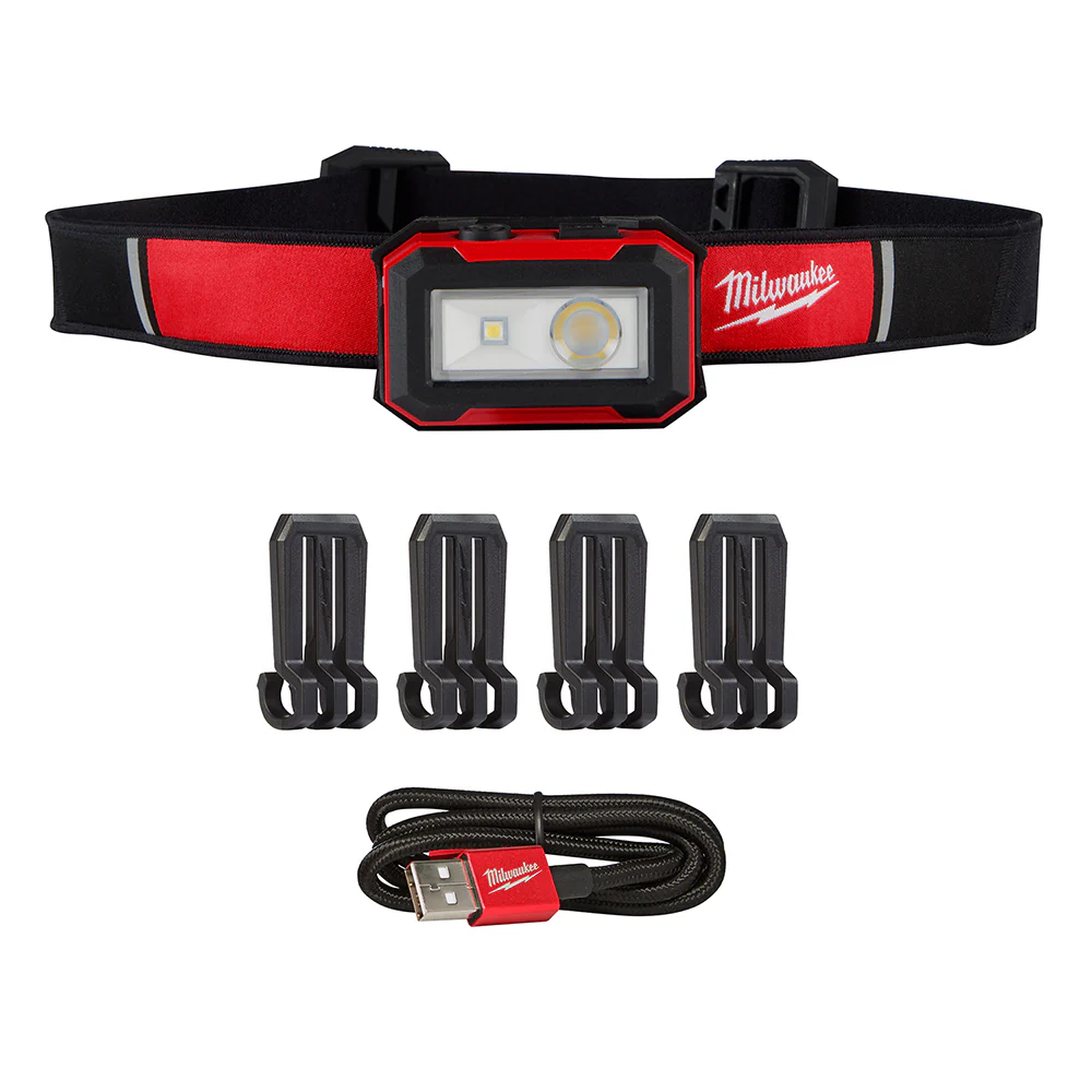 Milwaukee 2012R Rechargeable Detachable Magnetic Headlamp / Task Light 450 Lumens - Mactool Shop