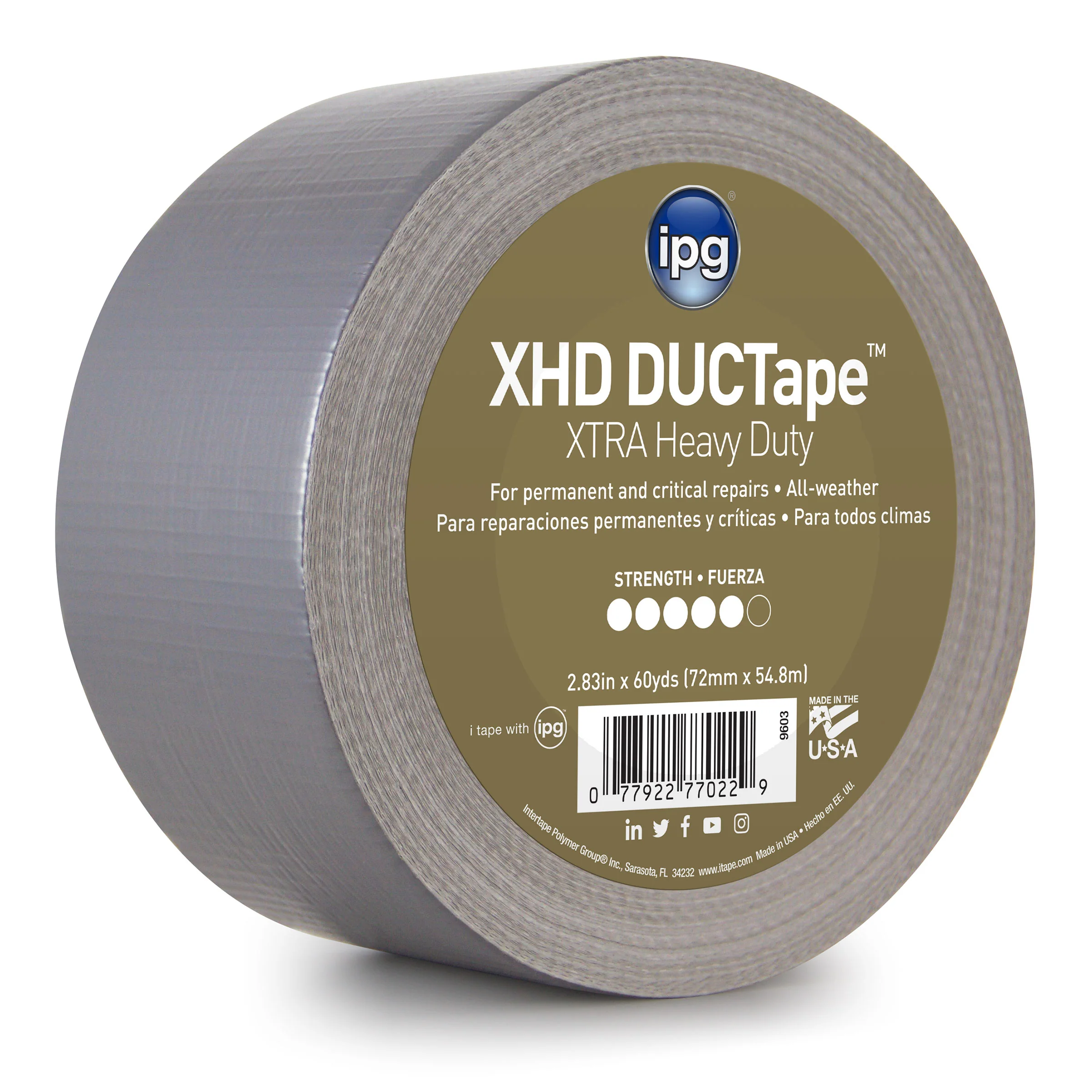 Intertape 85636 AC29 10 Mil Utility Duct Tape - Silver 72MM X 54.8M IPG-IPG 16 - Mactool Shop