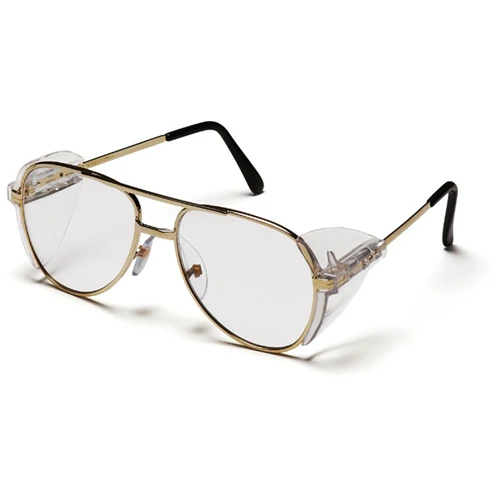 Pyramex SG310A Pathfinder Eyewear Clear Lens Safety Glasses with Gold Frame - Mactool Shop
