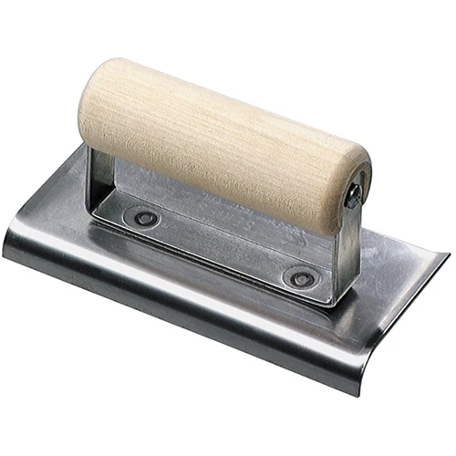 MarshallTown CE535S 13950 - 6 X 3 SS Edger; 1/4R, 3/8L-Curved Ends-Wood Handle - Mactool Shop