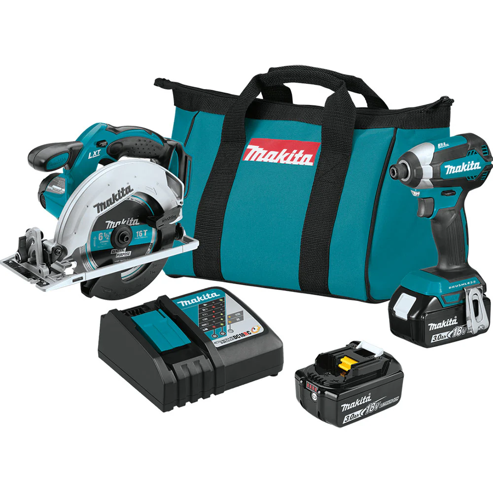 Makita XT283X1 18V LXT Lithium-Ion Cordless 2-Piece Combo Kit (3.0Ah) - Mactool Shop
