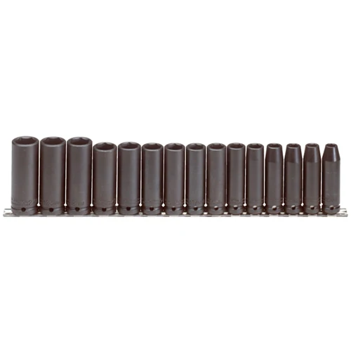 Proto J74214 1/2 Drive 15 Pc. Metric Deep Socket Set - 6 Point - Mactool Shop