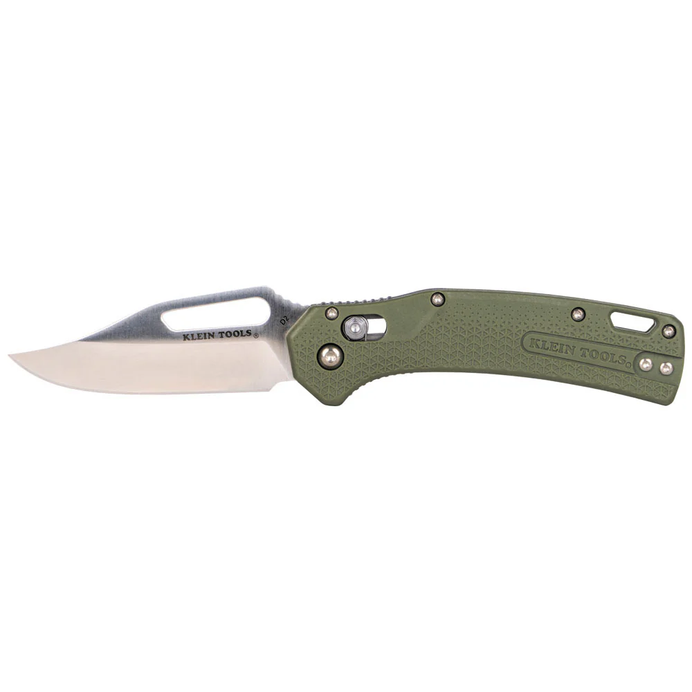 Klein OGK002GNT KTO Resurgence Knife, Clip Point Blade, Moss Green Handle - Mactool Shop