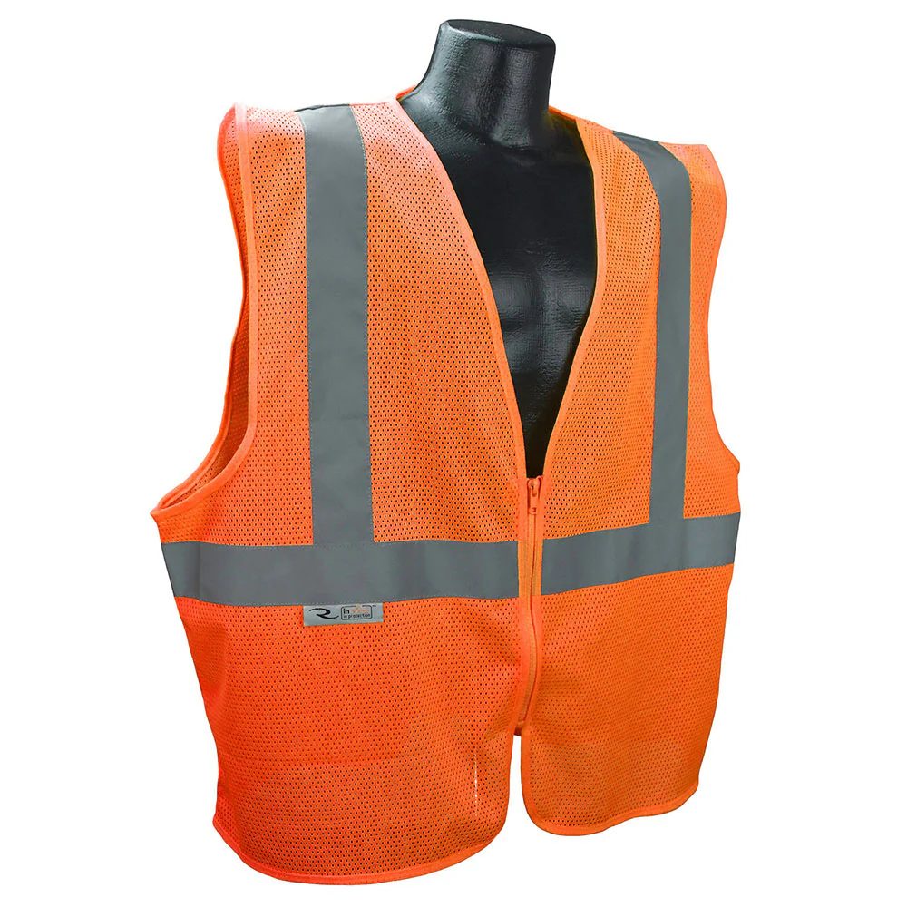 Radians SVE1-2ZOM-2X/3X Class 2 Safety Vest Economy Orange 2X/3X - Mactool Shop