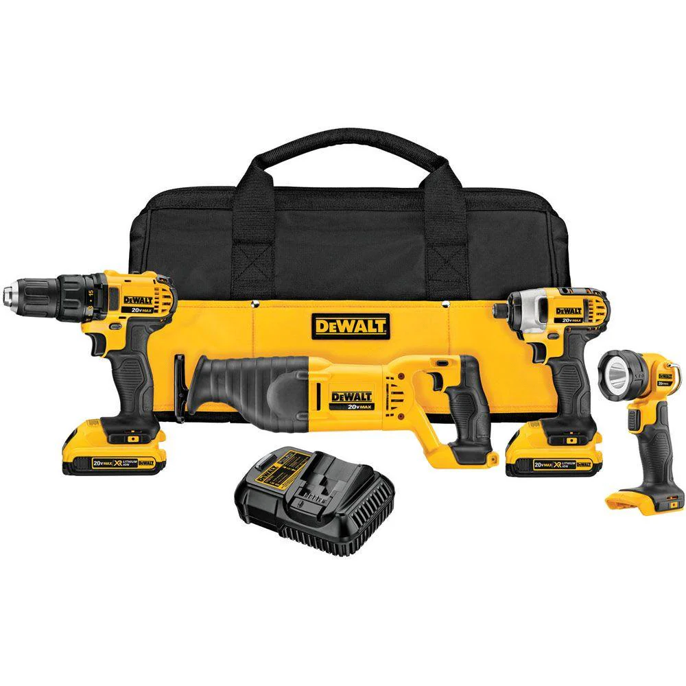 DeWalt DCK420D2 20V MAX Li-Ion 4-Tool Combo Kit (2.0 Ah) - Mactool Shop
