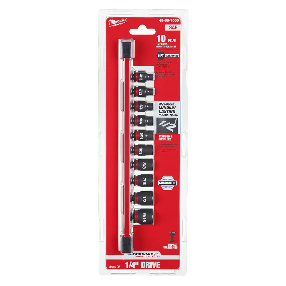 Milwaukee 49-66-7000 10PC SHOCKWAVE Impact Duty™ 1/4