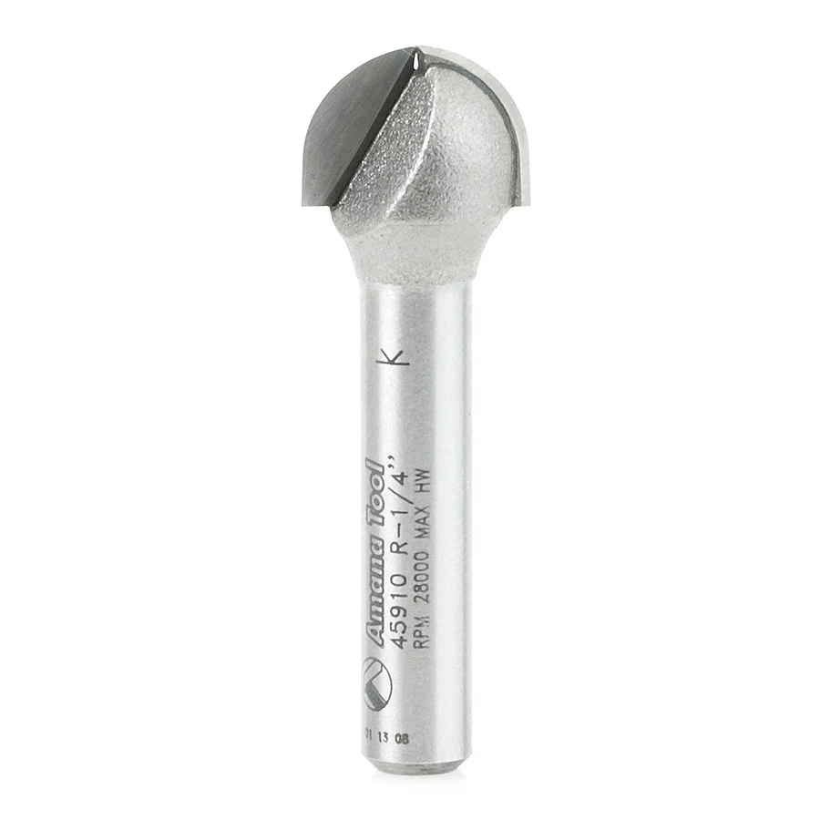 Amana 45910 Core Box 1/4 Radius 1/4 Shank Router Bit - Mactool Shop